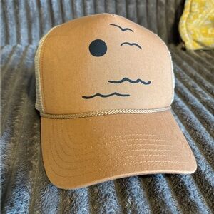 Madewell Tan and Black Trucker Hat